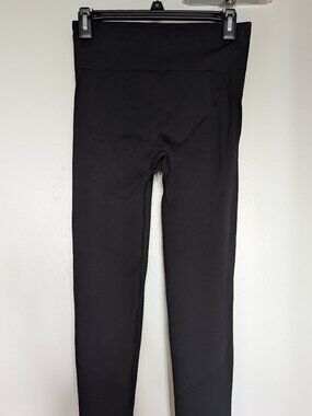 Yoga Black High Waisted Textured Compression Leggings